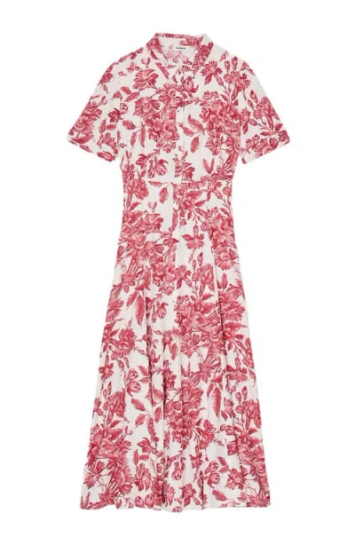 Sandro Floral Patterned Maxi Dress In White