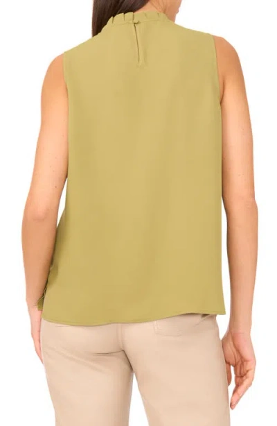 Vince Camuto Pleated Mock Neck Jersey Top In Green