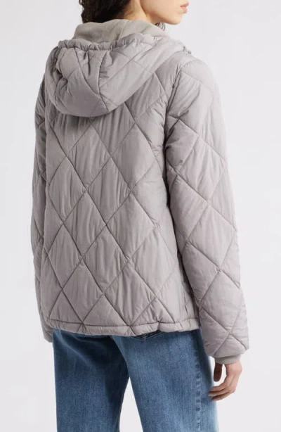 Bernardo Quilted Packable Puffer Jacket In Gray
