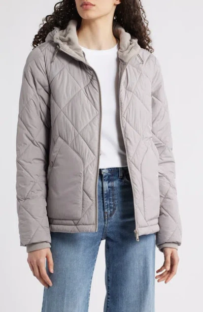 Bernardo Quilted Packable Puffer Jacket In Gray