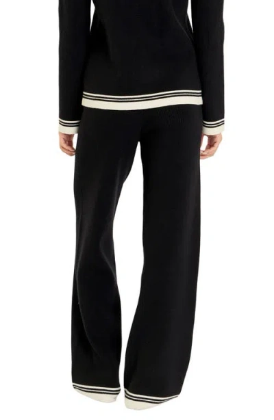 English Factory Contrast Stripe Wide Leg Knit Pants
