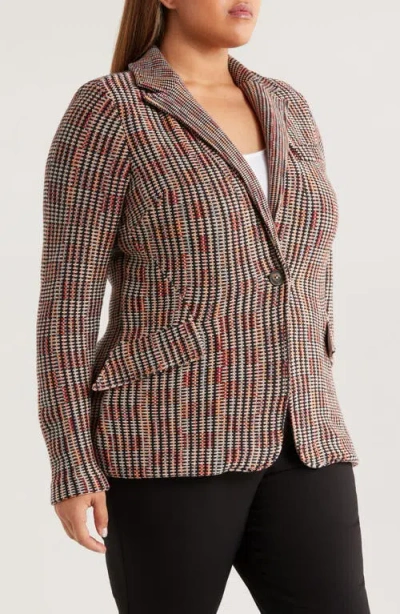 Nic + Zoe Nic+zoe Plaid Contour Knit Blazer