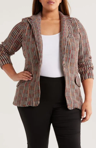 Nic + Zoe Nic+zoe Plaid Contour Knit Blazer