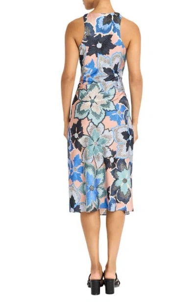 Maggy London Floral Sleeveless Sheath Midi Dress