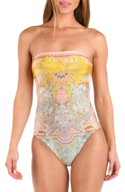 Sunshine 79 Dreamland Bandeau One-piece Swimsuit In Multi