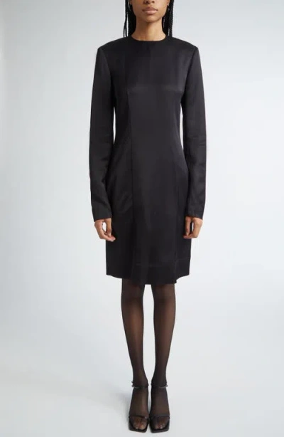 Totême Toteme Long Sleeve Double Face Satin Shift Dress