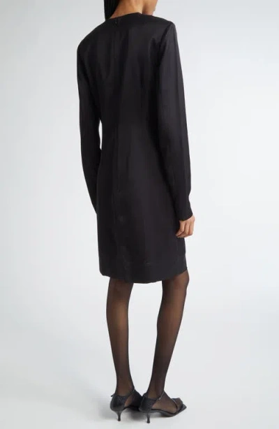 Totême Toteme Long Sleeve Double Face Satin Shift Dress