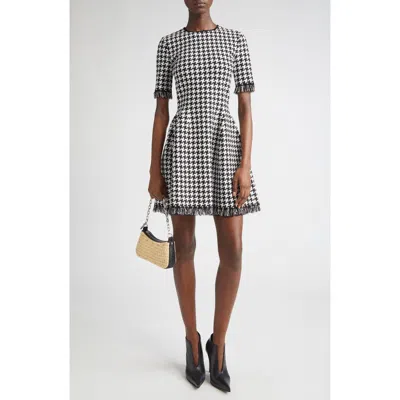 Alexander Mcqueen Mcqueen Houndstooth Check Fit & Flare Minidress