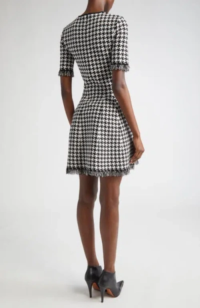 Alexander Mcqueen Mcqueen Houndstooth Check Fit & Flare Minidress