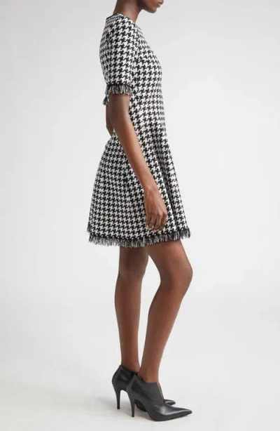 Alexander Mcqueen Mcqueen Houndstooth Check Fit & Flare Minidress