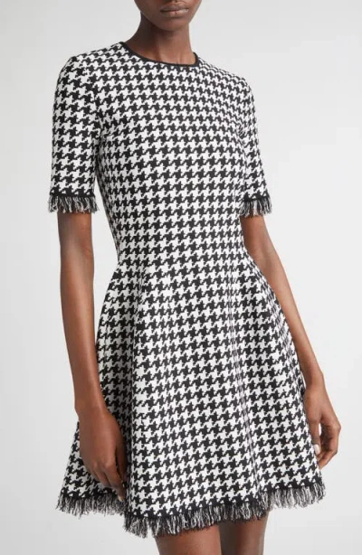 Alexander Mcqueen Mcqueen Houndstooth Check Fit & Flare Minidress