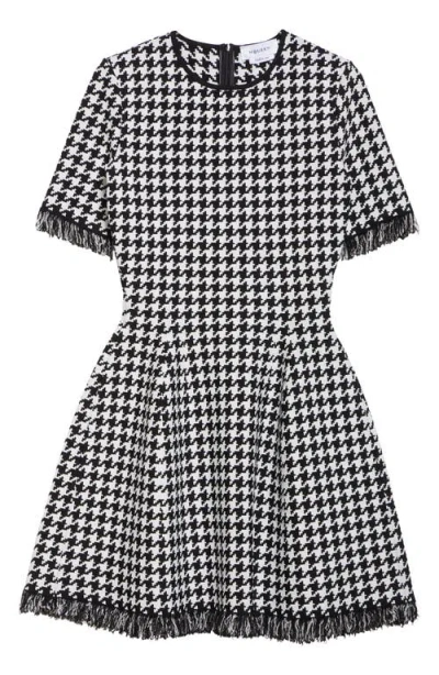 Alexander Mcqueen Mcqueen Houndstooth Check Fit & Flare Minidress