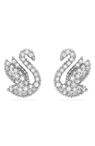 Swarovski Swan Crystal Stud Earrings
