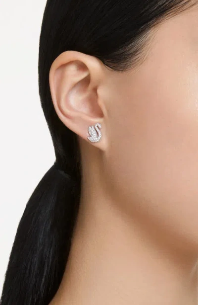 Swarovski Swan Crystal Stud Earrings