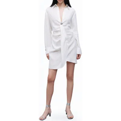 Nocturne Linen Mini Dress With Accessory Detail