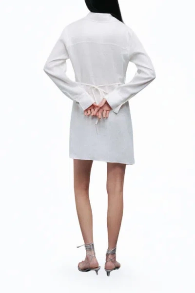 Nocturne Linen Mini Dress With Accessory Detail