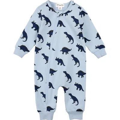 Miles The Label French Terry Zip Romper In Blue