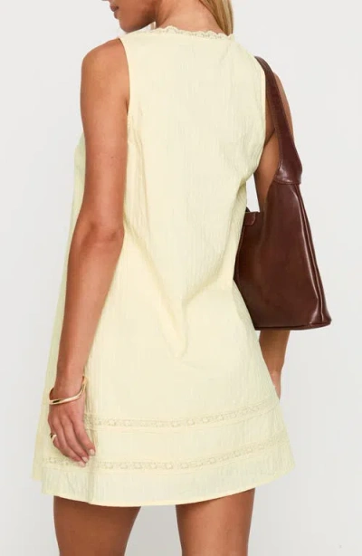 Princess Polly Landon Lace Trim Shift Mini Sundress In White
