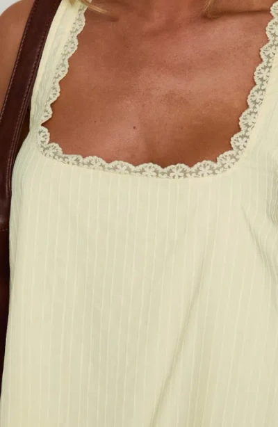 Princess Polly Landon Lace Trim Shift Mini Sundress In White