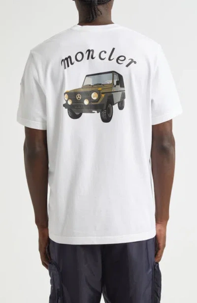 Moncler Genius Mercedes-benz By Nigo White Crewneck T-shirt In White