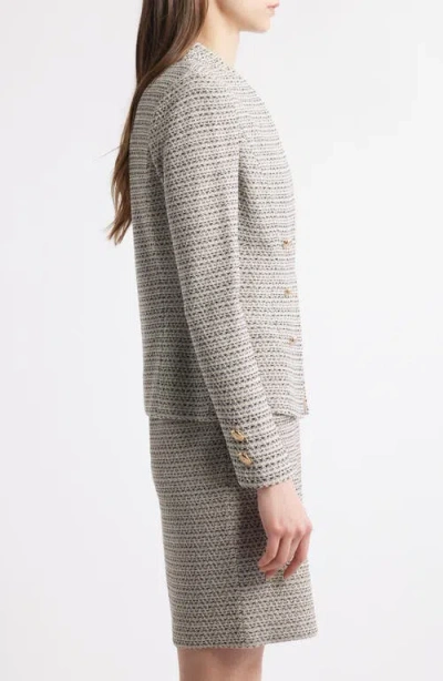 Ming Wang X Tanya Foster Tailored Fit Tweed Jacket