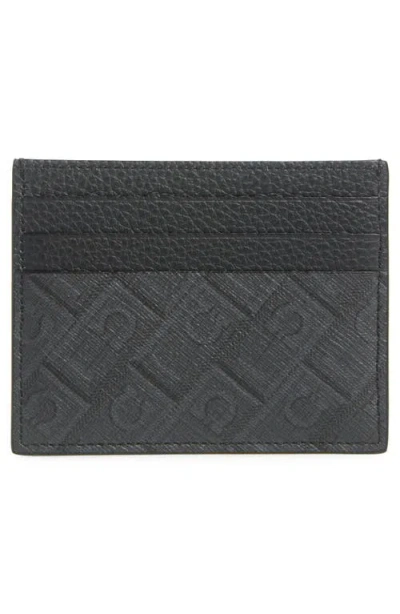 Ferragamo Gancio Monogram Leather Card Case