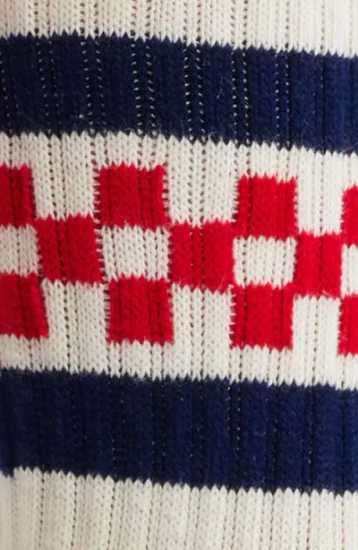 American Trench The Check Retro Stripe Crew Socks