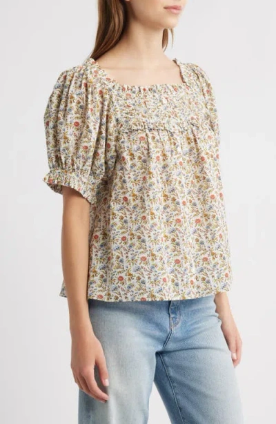 Doen Dôen Farley Floral Peasant Top