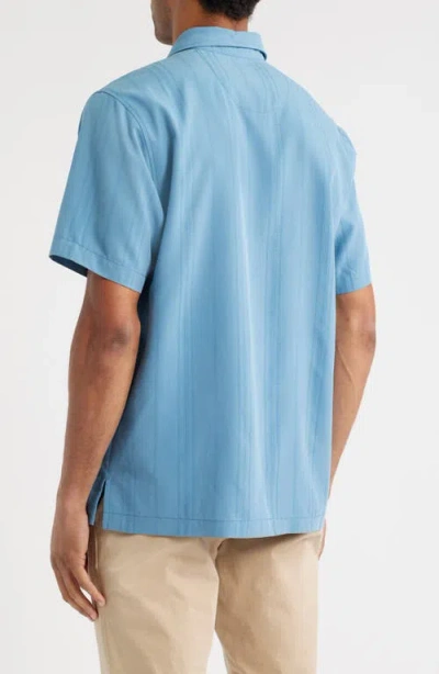 Tommy Bahama Coastal Cool Corso Vines Camp Shirt In Blue