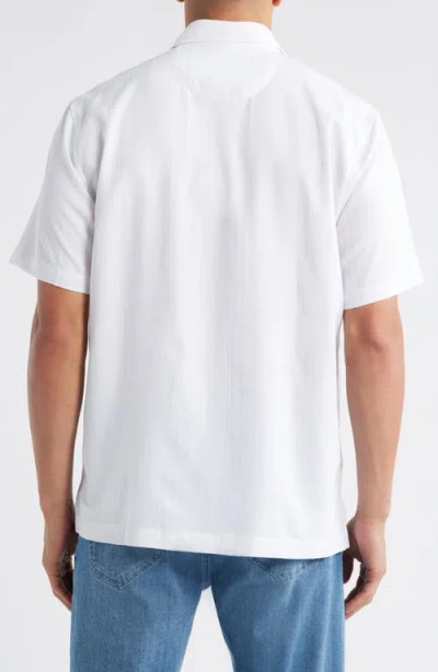 Tommy Bahama Tropic Isle Short Sleeve Button-up Silk Camp Shirt In White