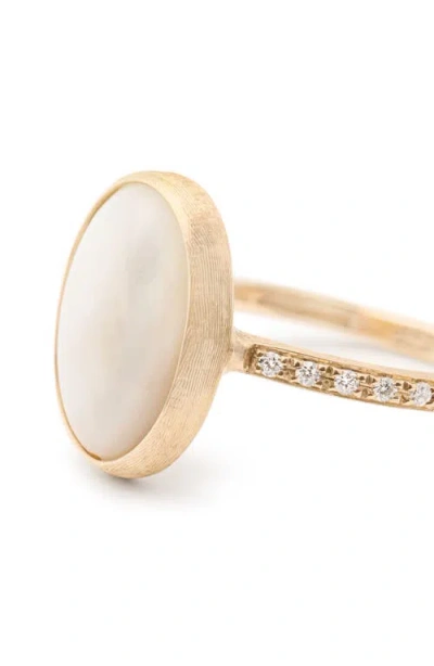 Marco Bicego Siviglia 18k Yellow Gold, Diamond & Mother-of-pearl Ring