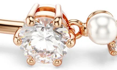 Swarovski Constella Crystal & Faux Pearl Line Bracelet