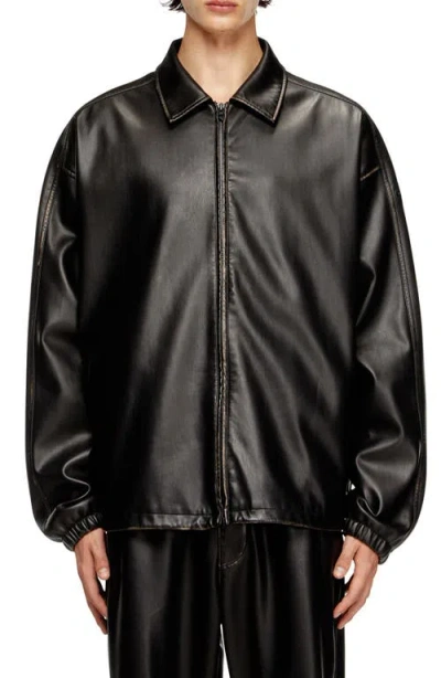 Diesel ® J-ake Oversize Faux Leather Jacket