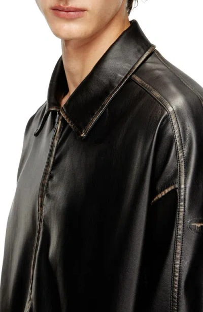 Diesel ® J-ake Oversize Faux Leather Jacket