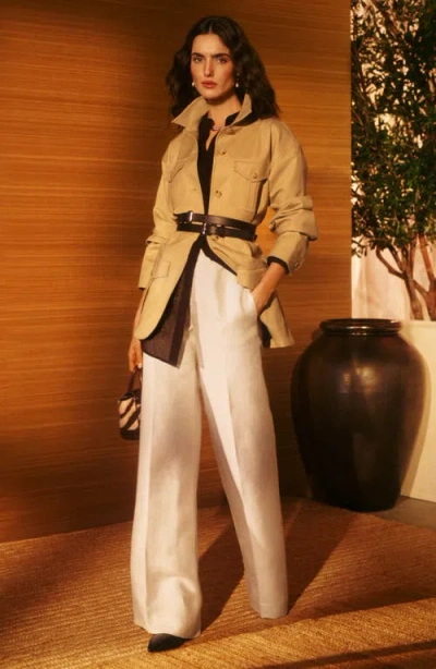 Ralph Lauren Double-faced Stretch Cotton Field Jacket In Brown