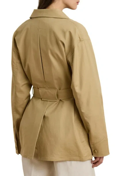 Ralph Lauren Double-faced Stretch Cotton Field Jacket In Brown