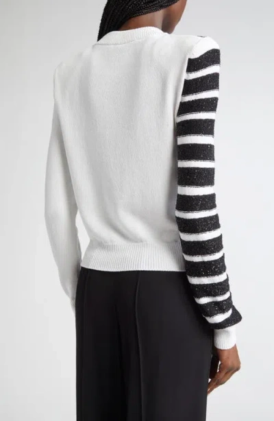 Balmain Makeup Stripe Sequin Cardigan