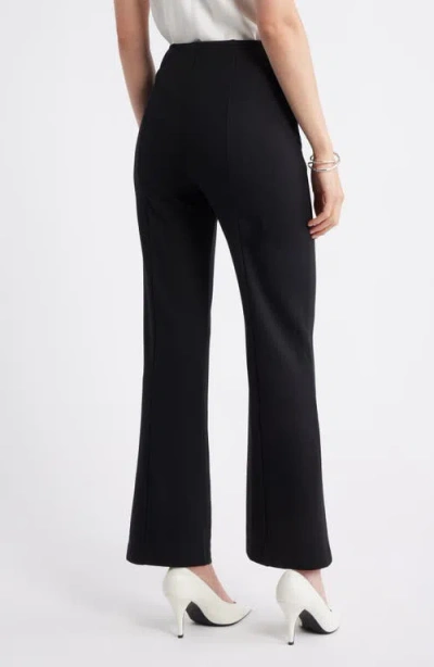 Nordstrom Pull-on Ponte Trousers In Black