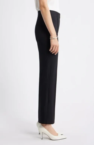 Nordstrom Pull-on Ponte Trousers In Black