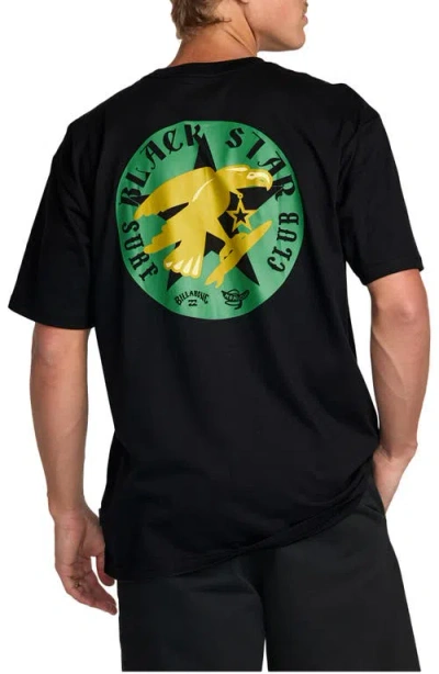 Billabong Black Star Graphic T-shirt In Black