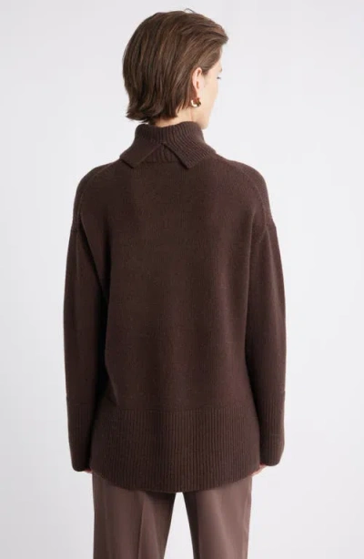 Nordstrom Wool & Cashmere Turtleneck Sweater In Brown