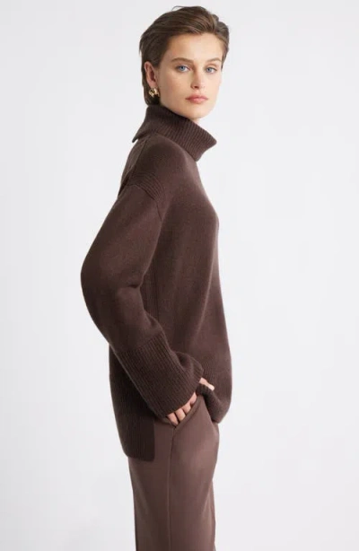 Nordstrom Wool & Cashmere Turtleneck Sweater In Brown