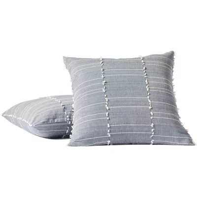 Coyuchi Precita Organic Cotton Pillow Cover In Gray