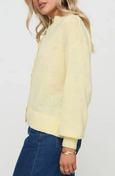 Princess Polly Sunbeam Cardigan In Yellow