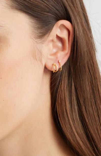 Nordstrom Set Of 3 Demi Fine Dainty Huggie Hoop Earrings