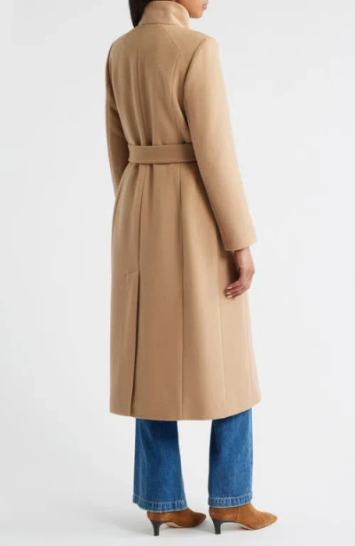 Sam Edelman Stand Collar Wrap Coat In Nude