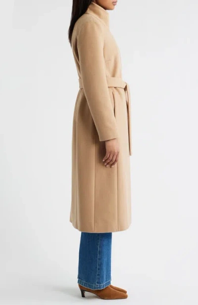 Sam Edelman Stand Collar Wrap Coat In Nude