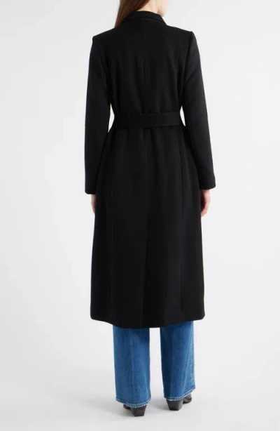Sam Edelman Stand Collar Wrap Coat In Black