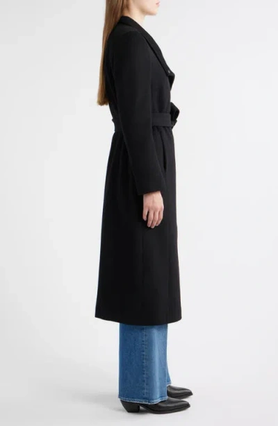 Sam Edelman Stand Collar Wrap Coat In Black