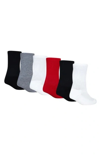 Jordan Kids' Assorted 6-pack Everyday Essentials Crew Socks In Gray